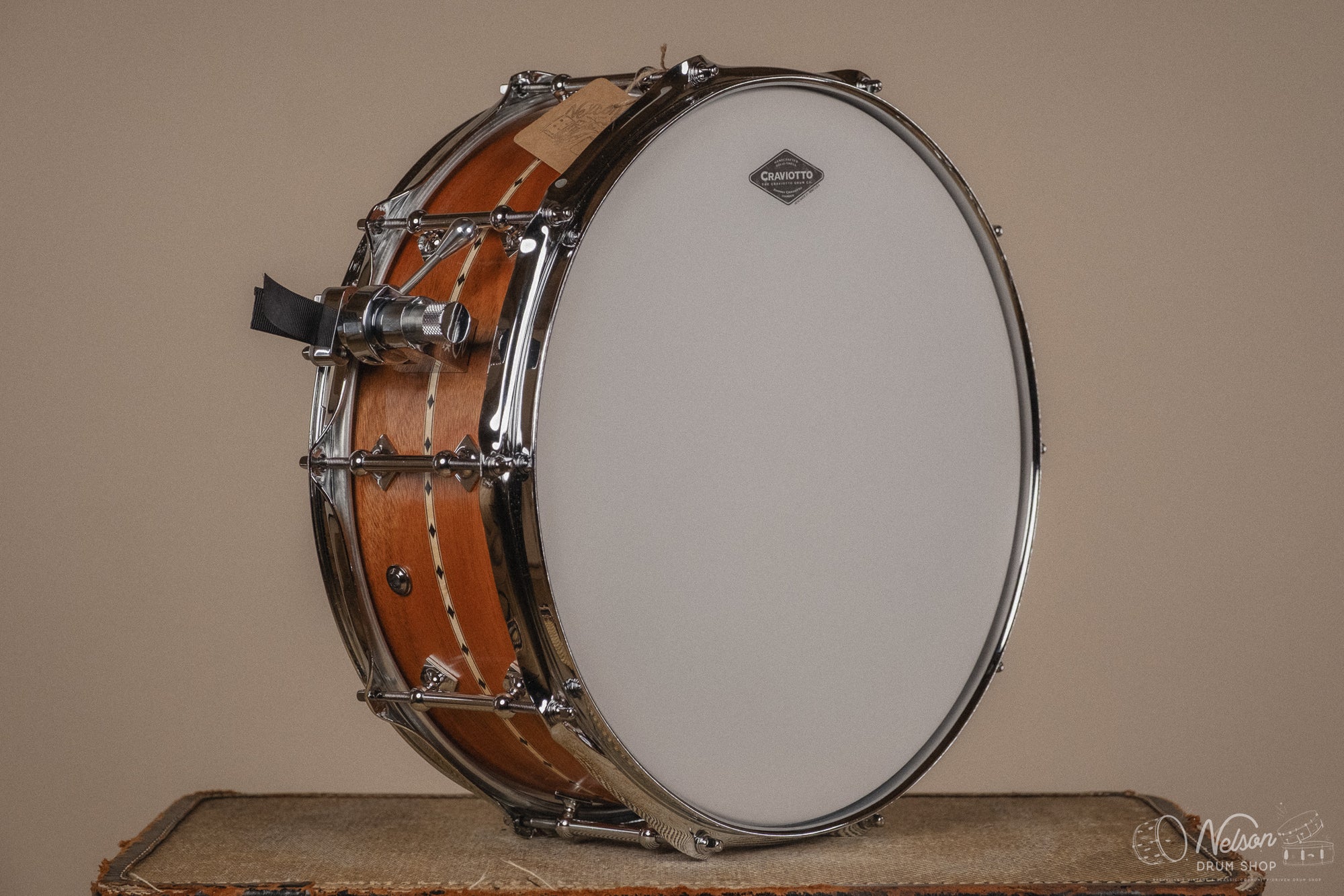 Craviotto Custom Shop  Mahogany w/ Maple Inlay - 5.5x14