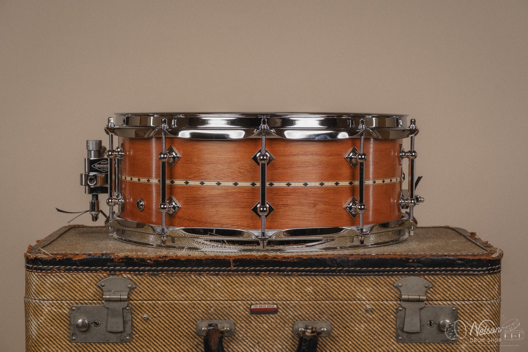 Craviotto Custom Shop  Mahogany w/ Maple Inlay - 5.5x14