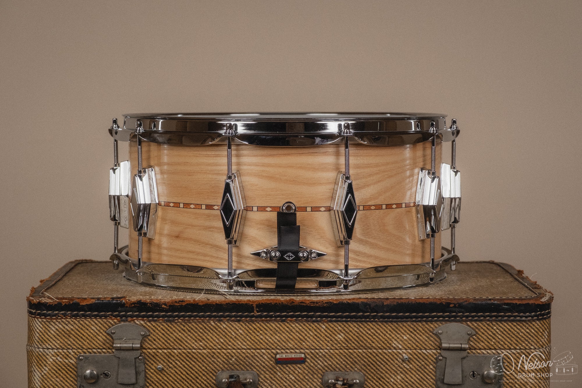 Craviotto Custom Shop Ash w/ Walnut Inlay - 6.5x14
