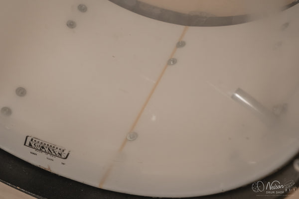 1970's Ludwig 'Power Factory' in White Vistalite - 14x24, 6.5x10, 8x12, 9x13, 10x14, 12x15, 16x18