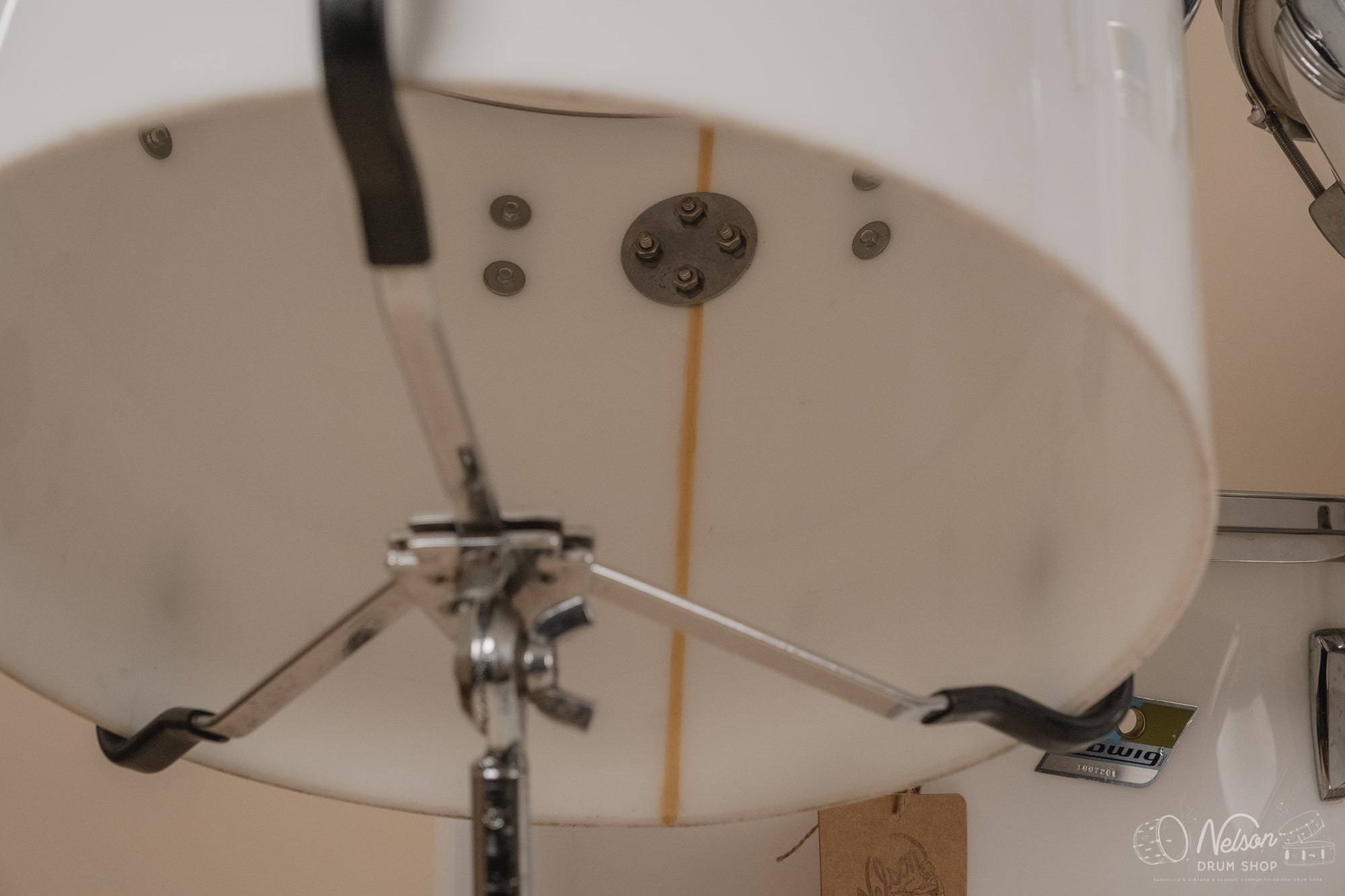 1970's Ludwig 'Power Factory' in White Vistalite - 14x24, 6.5x10, 8x12, 9x13, 10x14, 12x15, 16x18