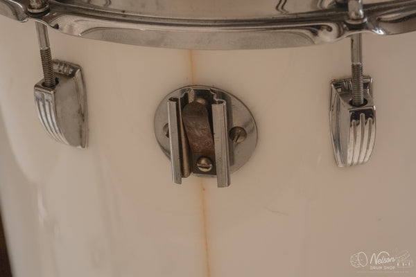 1970's Ludwig 'Power Factory' in White Vistalite - 14x24, 6.5x10, 8x12, 9x13, 10x14, 12x15, 16x18