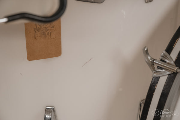 1970's Ludwig 'Power Factory' in White Vistalite - 14x24, 6.5x10, 8x12, 9x13, 10x14, 12x15, 16x18