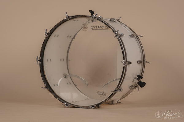 1970's Ludwig 'Power Factory' in White Vistalite - 14x24, 6.5x10, 8x12, 9x13, 10x14, 12x15, 16x18