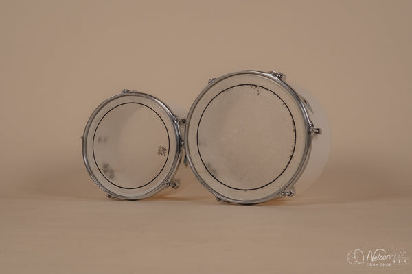 1970's Ludwig 'Power Factory' in White Vistalite - 14x24, 6.5x10, 8x12, 9x13, 10x14, 12x15, 16x18