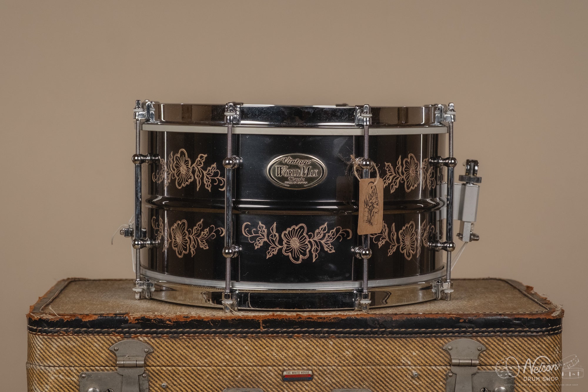 Used Worldmax Vintage Classic Black Nickel Over Brass Engraved by Lucas Aldridge - 7x13