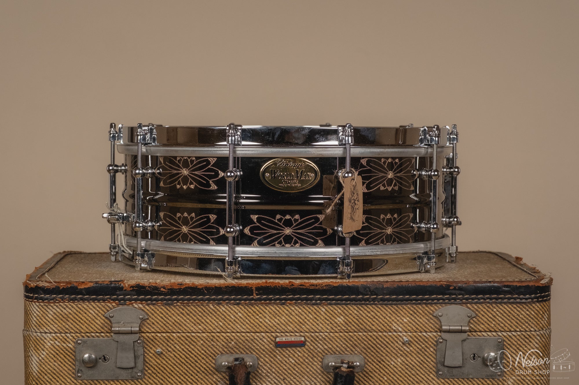 Used Worldmax Vintage Classic Black Nickel Over Brass Engraved by Lucas Aldridge - 5x14